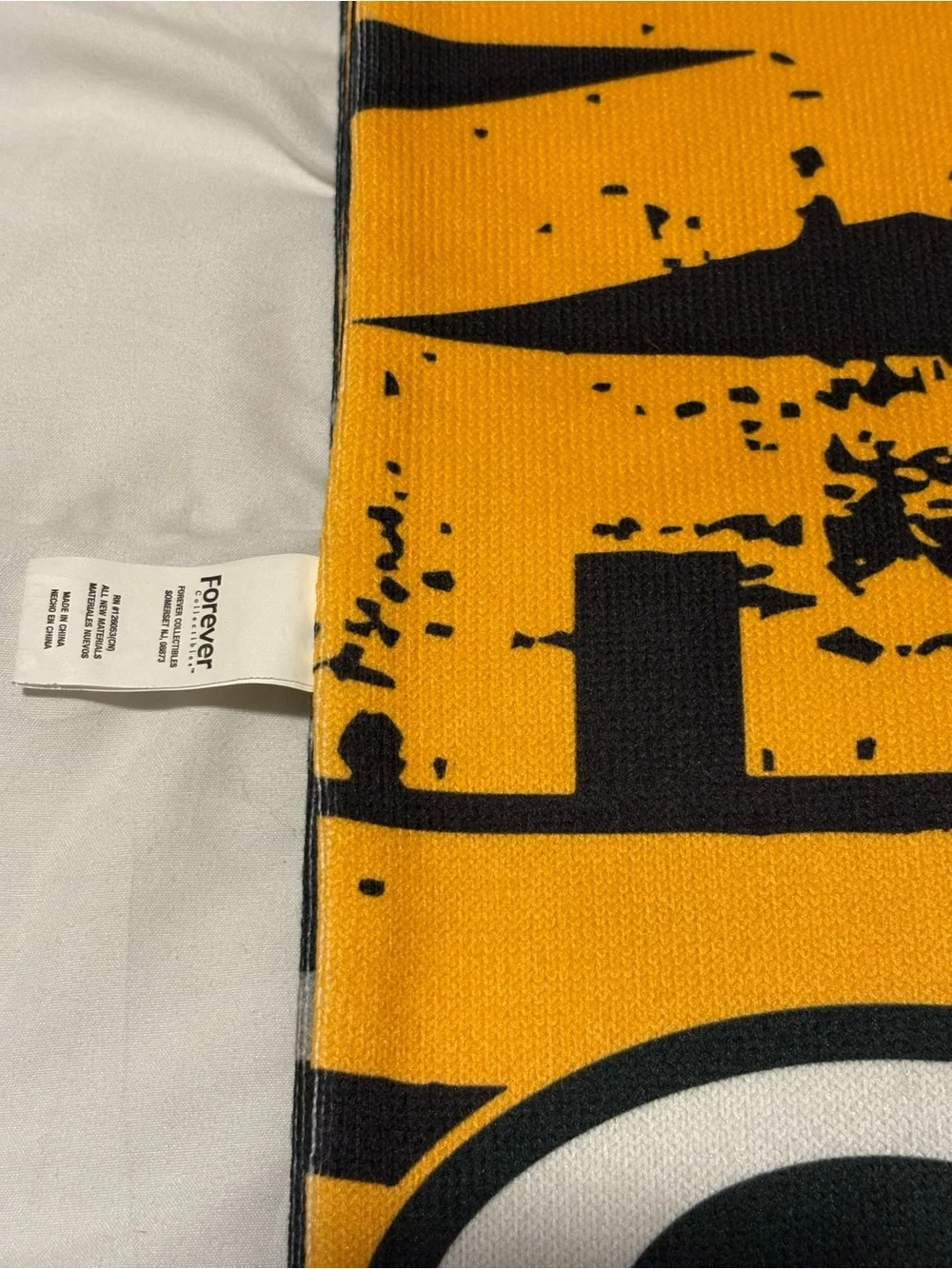 RARE Vintage Green Bay Packers FOCO Polyester Sublimated Split Scarf -Gray/Yell